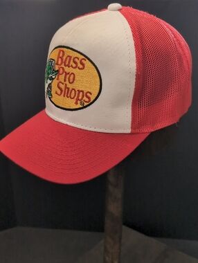 Bass Pro Shops,Gone Fishing Men's Red/White Trucker Hat.
